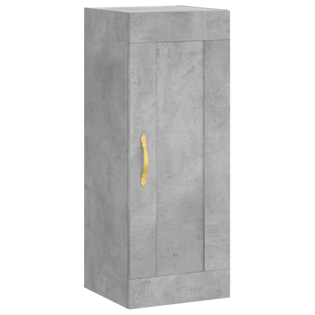 skab 34,5x34x180 cm konstrueret træ betongrå