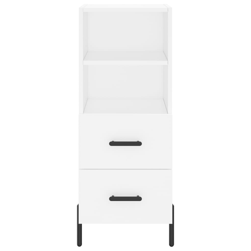 skab 34,5x34x180 cm konstrueret træ hvid