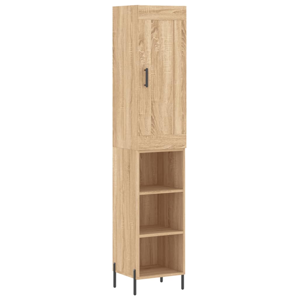 skab 34,5x34x180 cm konstrueret træ sonoma-eg