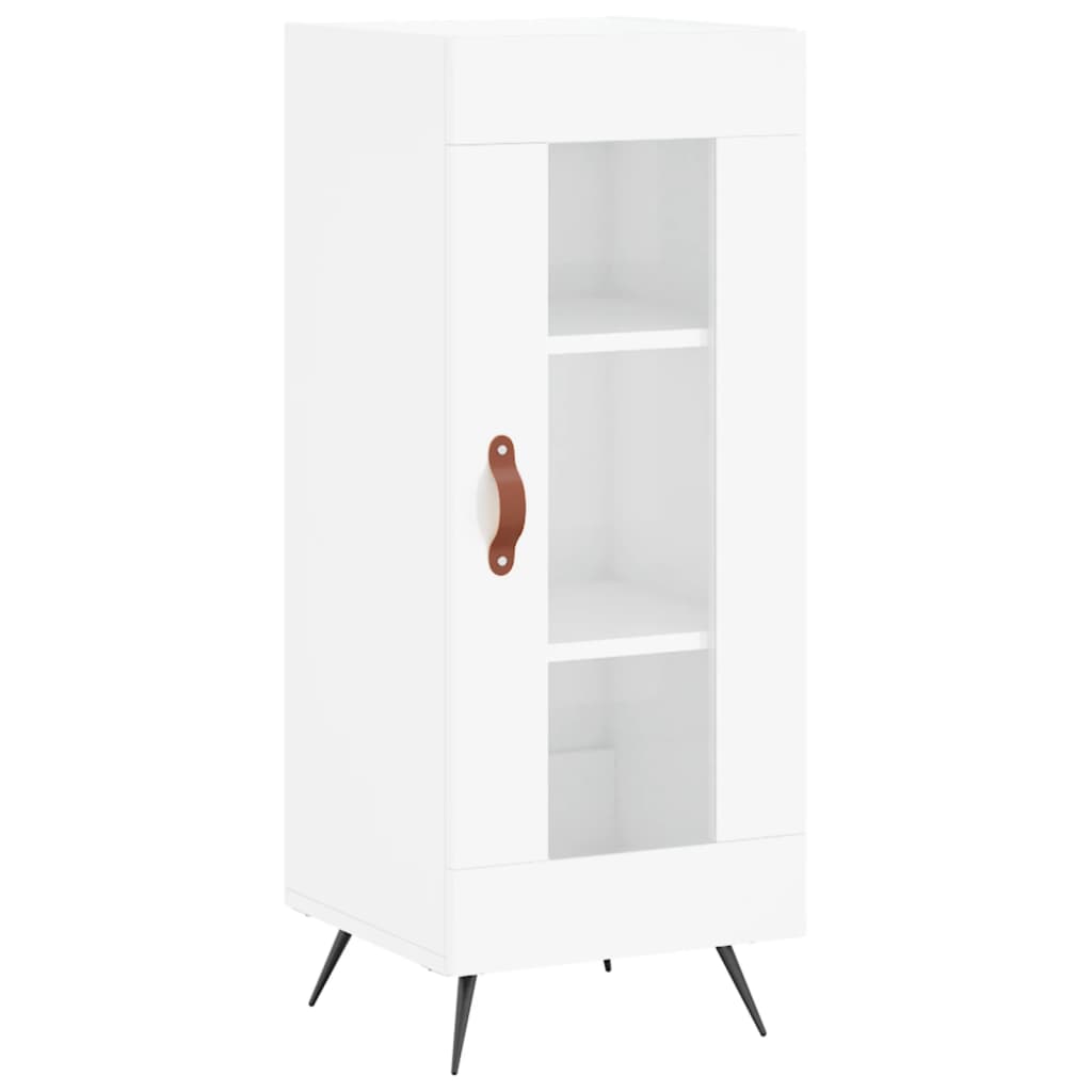 skab 34,5x34x180 cm konstrueret træ hvid højglans