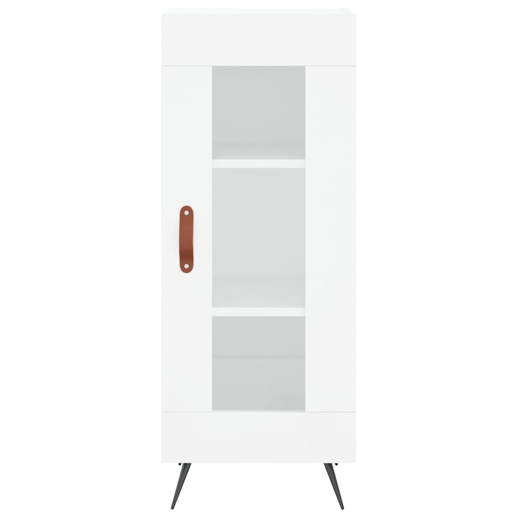 skab 34,5x34x180 cm konstrueret træ hvid højglans