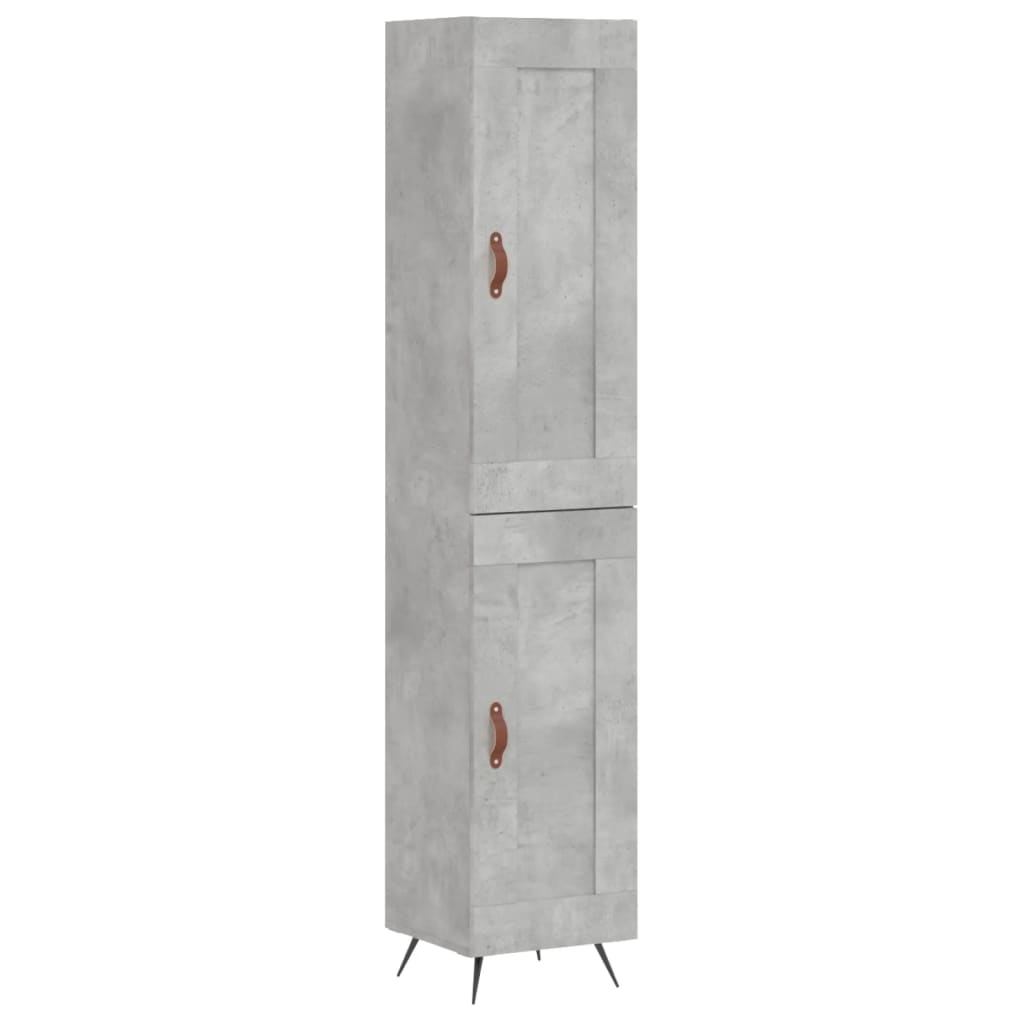 skab 34,5x34x180 cm konstrueret træ betongrå