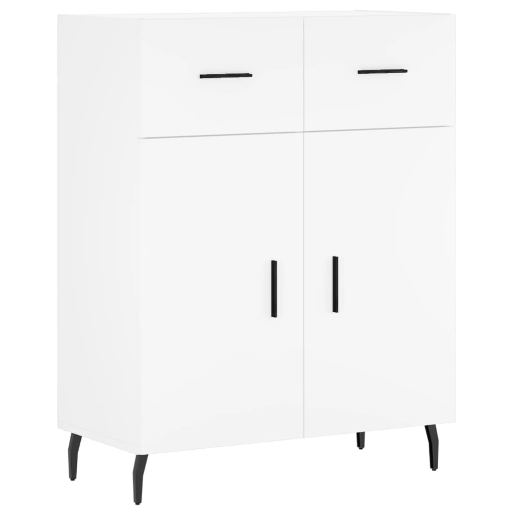 højskab 69,5x34x180 cm konstrueret træ hvid