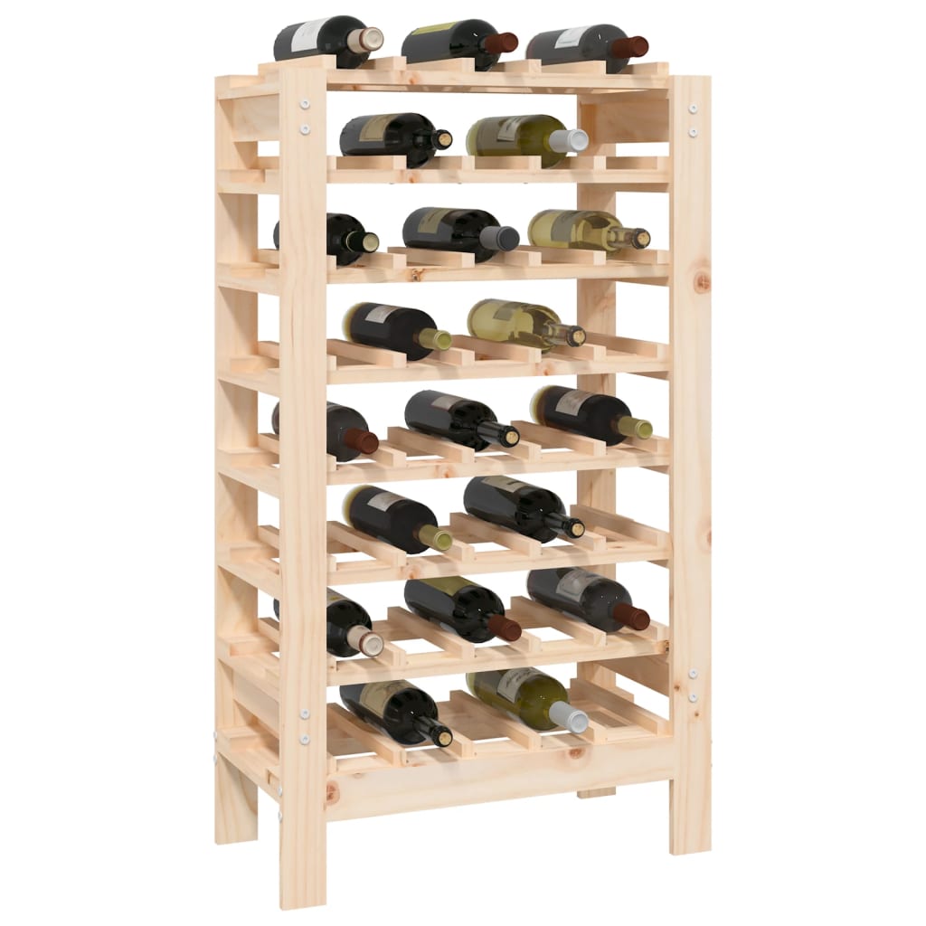 vinreol 61,5x30x107,5 cm massivt fyrretræ