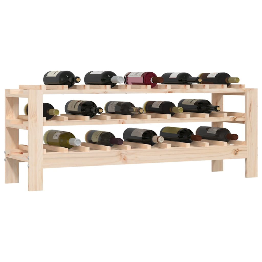 vinreol 109,5x30x42 cm massivt fyrretræ