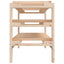 vinreol 109,5x30x42 cm massivt fyrretræ