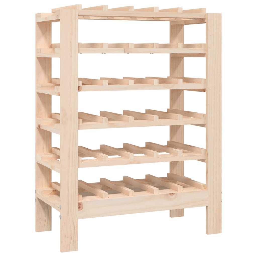 vinreol 61,5x30x82 cm massivt fyrretræ