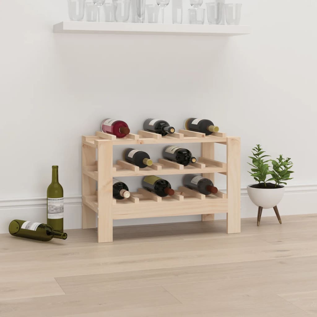 vinreol 61,5x30x42 cm massivt fyrretræ