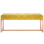 bænk 110x36x45 cm velour sennepsgul