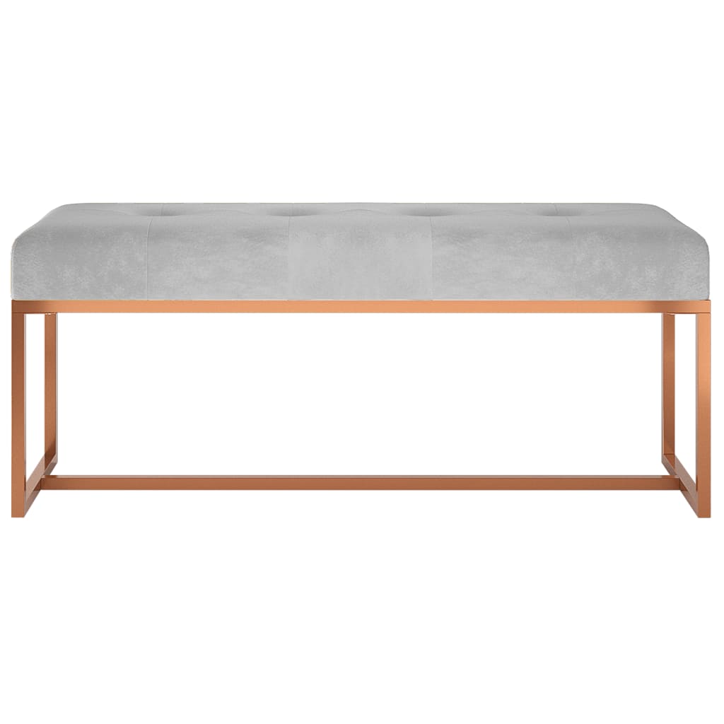bænk 110x36x45 cm velour grå