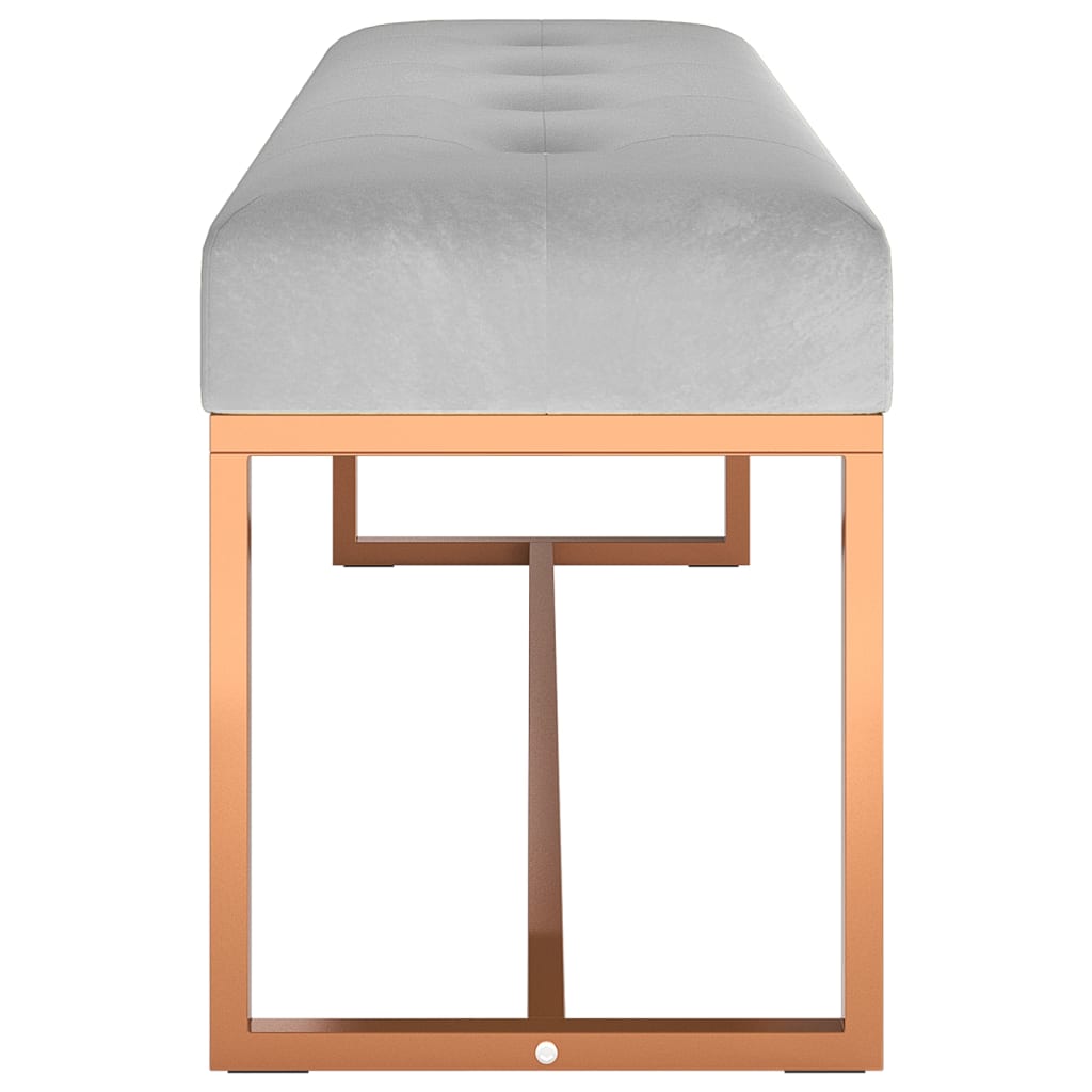 bænk 110x36x45 cm velour grå