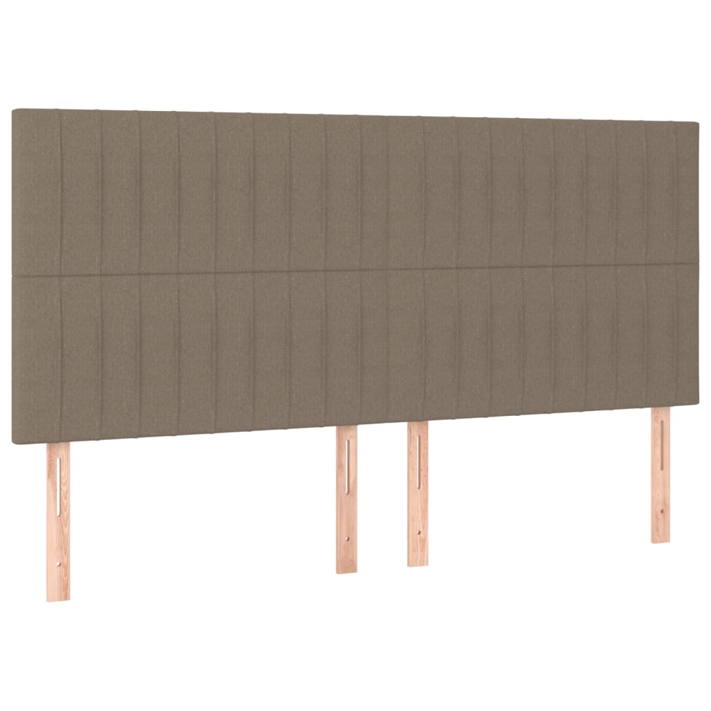 kontinentalseng med madras 180x200 cm stof gråbrun
