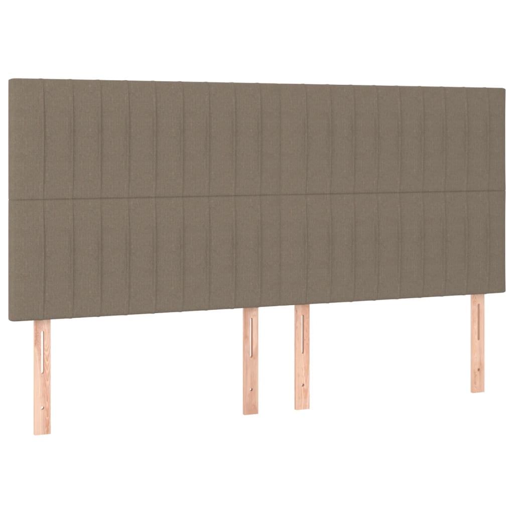 kontinentalseng med madras 180x200 cm stof gråbrun