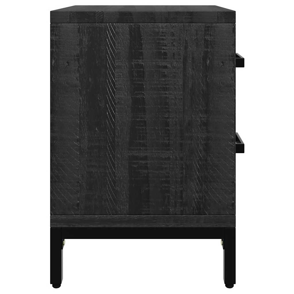 sengeborde 2 stk. 36x30x45 cm massivt fyrretræ sort