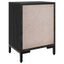sengeborde 2 stk. 40x30x55 cm massivt fyrretræ sort