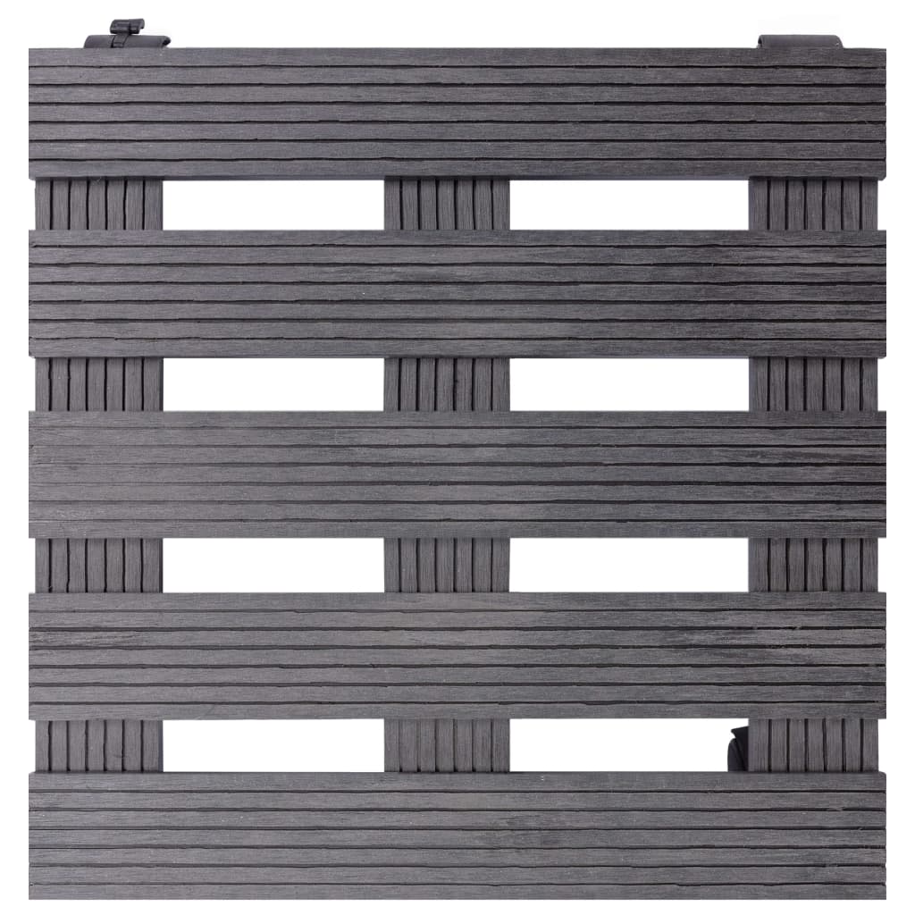 plantevogne 4 stk. 30x30x7,5 cm WPC grå