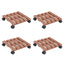 plantevogne 4 stk. 30x30x7,5 cm WPC brun