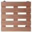 plantevogne 4 stk. 30x30x7,5 cm WPC brun