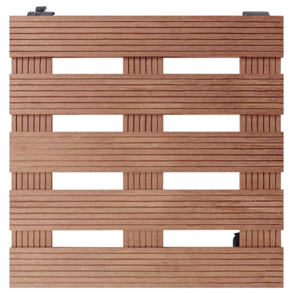plantevogne 4 stk. 30x30x7,5 cm WPC brun