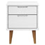sengebord MOLDE 40x35x48 cm massivt fyrretræ hvid