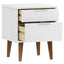 sengebord MOLDE 40x35x48 cm massivt fyrretræ hvid