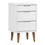 sengebord MOLDE 40x35x65 cm massivt fyrretræ hvid