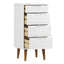 kommode MOLDE 40x35x82 cm massivt fyrretræ hvid