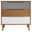kommode MOLDE 80x40x80 cm massivt fyrretræ brun