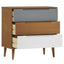 kommode MOLDE 80x40x80 cm massivt fyrretræ brun