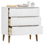 kommode MOLDE 80x40x80 cm massivt fyrretræ hvid