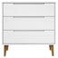 kommode MOLDE 80x40x80 cm massivt fyrretræ hvid