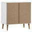 kommode MOLDE 80x40x80 cm massivt fyrretræ hvid