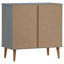 kommode MOLDE 80x40x80 cm massivt fyrretræ grå
