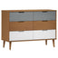 sengebord MOLDE 113x40x80 cm massivt fyrretræ brun