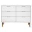 sengebord MOLDE 113x40x80 cm massivt fyrretræ hvid