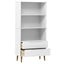 bogreol MOLDE 85x35x170,5 cm massivt fyrretræ hvid