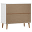 skænk MOLDE 90x40x80 cm massivt fyrretræ hvid