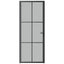 dør 83x201,5 cm mat glas og aluminium sort