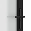 dør 83x201,5 cm mat glas og aluminium sort
