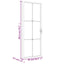 dør 83x201,5 cm mat glas og aluminium sort