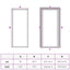 dør 83x201,5 cm mat glas og aluminium sort