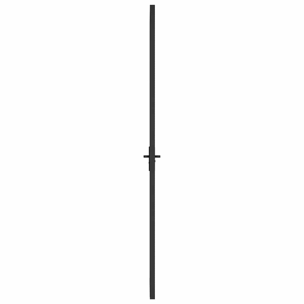 dør 93x201,5 cm sikkerhedsglas og aluminium sort
