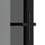 dør 93x201,5 cm sikkerhedsglas og aluminium sort