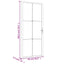 dør 93x201,5 cm sikkerhedsglas og aluminium sort
