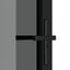 dør 102,5x201,5 cm sikkerhedsglas og aluminium sort