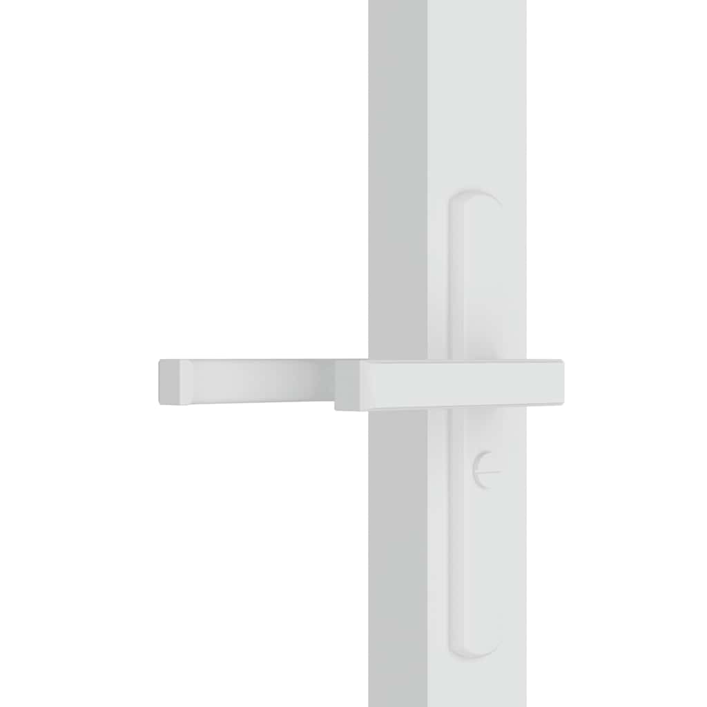dør 76x201,5 cm sikkerhedsglas og aluminium hvid