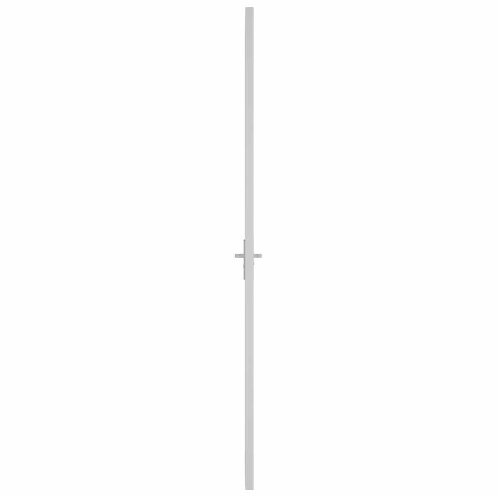 dør 83x201,5 cm mat glas og aluminium hvid
