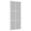 dør 93x201,5 cm mat glas og aluminium hvid