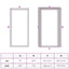 dør 93x201,5 cm mat glas og aluminium hvid