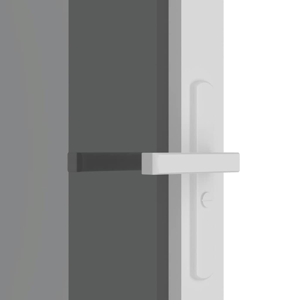 dør 83x201,5 cm sikkerhedsglas og aluminium hvid